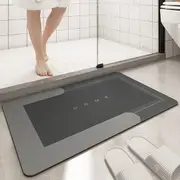 Super Absorbent Bath Mat Quick-Drying Non-Slip Diatom Mud Soft Bathroom Kitchen Floor Mat 40x60cm/50x80cm