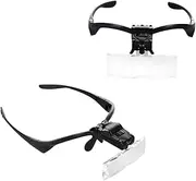 WOONEKY 1Pc Forehead Amplifier with Light LED Grafting Eyelash Lamp Magnifying Makeup Light for Home Beauty and Repair Work Easy to Install Detachable Lens for Different