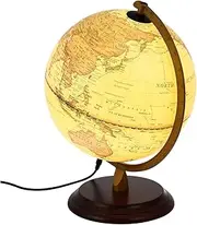 Vaguelly Vintage Desk Globe with Lamp Retro Teaching Tool for Home and School Decoration Compact Craftsmanship for Office and Study Spaces