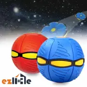 LED Light Flying Saucer Ball Pet Toys Magic Deformation Outdoor Sport Ball UFO