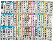 American Games Bingo Paper Game Cards - 3 Card - 20 Bingo Sheets - 50 Books - 20 Colors, Made in USA
