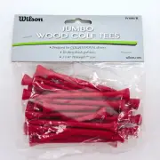 NEW - Wilson Jumbo 3 1/4" Wood Golf Tees 30 Count Bag - Red