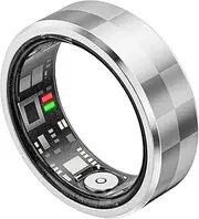 Fitness Tracker for Women Men - Smart Ring Waterproof 5ATM with Activity Tracker Sleep Monitor Health Steps Smart Ring Fashion Design Silver 12