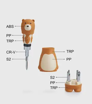 iThinking Bear Papa棘輪螺絲起子/ 咖啡