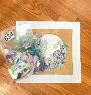 Tapestry FLORAL Wool Needlepoint Canvas with 53 Skeins of Wool