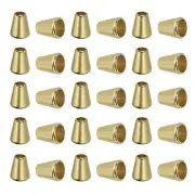 Bell Stopper Conical Cord Ends, 30Pcs Cord Fastener for Bags, Light Green Gold