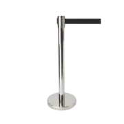 Retractable Queue Crowd Control Barriers | Silver Pole Black Belt