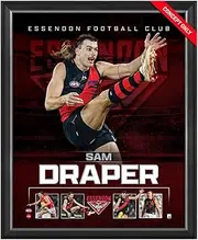 Sam Draper Essendon F.C. 2023 Official AFL Sportsprint Framed