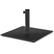 HONEY JOY Patio Umbrella Stand 20"x20 Heavy-Duty Square Handy Knob Metal Black