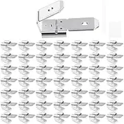 50PCS Silver Double Piggyback Spade Connectors, Electrical Double Male Female Adapter, Female Male Quick Disconnect Piggyback Spade Crimp Terminals Assortment Kit