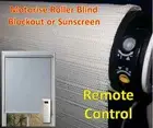 Remote Control Blockout or Sunscreen Motorise Roller Blind, Made to order