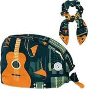 [YTYVAGT] Scrub Caps Women,Scrub Hats Suitable for Women,Vintage Guitar Music