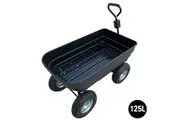 Garden Dump Cart Dumper Wagon Carrier Wheel Barrow 125L