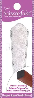 SCISSORFOBZ Designer Scissors Sheath Cover Single Small Shiny Silver Star Burst