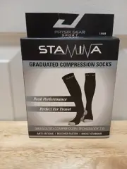 STAMINA Physix Gear Sport Graduated Compression Socks Size L/XL 1 Pair