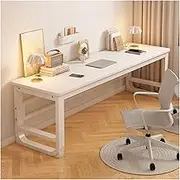 Workstations Simple Double Computer Desk Dresser All-in-one Desktop Small Household Long Desk Student Study Table Writing Desk Office Desk(White,140x60x74cm)