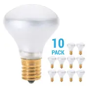 10 Pack Reflector Bulb 25R14N 25W 120V R14 Intermediate E17 Frosted