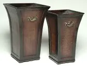 Set of 2 Rectangular Storage Bins / Baskets - Fluer de Lis accents
