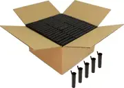 (300) Pre-Roll Tubes - Black 98mm King Size Herbs Storage Meds Spices #PRT98BK