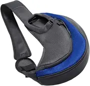 Parliky Single Shoulder Bag for Pet Supplies Dark Polyester Pet Carrying Bag Wide Straps