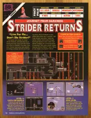 1993 Strider Returns: Journey From Darkness Sega Genesis PREVIEW Print Ad/Poster