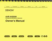 Denon AVR-X4500H Receiver OWNER'S MANUAL