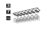 Vivva 7Slots Useful Wine Glass Rack Holder Wall Hanger Hanging Bar Storage Drying Rack Stand-Black