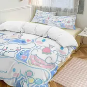 v154 Cinnamoroll 3-Piece Twin Bed Set - Includes 1 Single Comforter And 2 Pillowcases Bedding - Fade Resistant Microfiber - Cinnamoroll io154