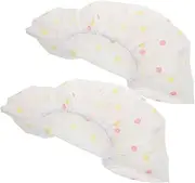 PERSELOSO 2pcs Shower Cap Elastic Band Bath Cap Elastic Band Hair Cap Elastic Band Bath Hair Hat Bath Cap for Long Hair Plastic Bath Cap Bathing Hair Cap Reusable Bath Cap