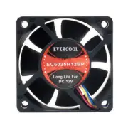 EverCool EC6025H12BP 60mm x 25mm Ball Bearing PWM Fan, 4Pin