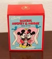 DISNEY DANCING MICKEY & MINNIE MOUSE WIND-UP TOY SCHYLLING MIB