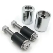 Bar Ends "ZXR" Chrome Rubber For 2006-2012 Kawasaki Ninja 650R / EX650R