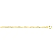 9ct Gold 19cm Mini Flat Paperclip Bracelet