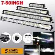 7-50" Ultra Slim LED Light Bar Dual Row Spot Flood Combo Fog Offroad Car Trucks
