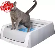 Scoopfree Automatic Self-Cleaning Litter Box, 2nd Gen, with Blue Crystal Litter.