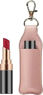 Lip Gloss Pouch Key Ring | Small Leather Lip Cream Pouch Keyring - Lipstick Case With Keychain Holder Keyring for Home, Traveling, Outdoors