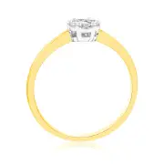 Luminesce Lab Grown 9ct Yellow Gold 1/6 Carat Diamond Solitaire Fancy Ring, O