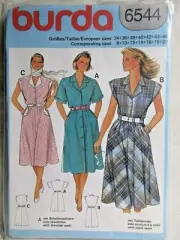Burda Sewing Pattern 6544 Sizes 34-46 (US 8-20) Misses Dresses 3 Styles Uncut