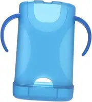 Perfk Squeeze Pouch Holder Juice Pouch Storage Dishwasher Safe Hard Shell Juice Box Holder Kids Snack Storage for, blue