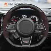 Alcantara PU Carbon Fiber Car Steering Wheel Cover Wrap for Subaru WRX 2022-2023
