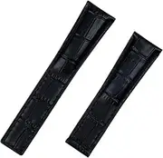 AEMALL Genuine Leather Bracelet Cowhide Watch Band 20mm 22m for Tag Strap for Heuer Carrera Monaco AQUARACER Watchband Folding Buckle (Color : 22mm, Size : 22mm Silver Buckle)