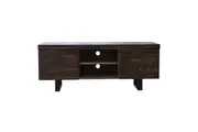Divano Rustica 160cm ETU Entertainment TV Unit Solid Pine Wood 2 Door Black