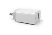 PUDNEY P1296 Dual USB-A & USB-C Wall Charger - White Output: 5VDC - 3.4A 17W