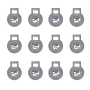 50pcs Plastic Cord Lock Single Hole Toggle Stopper Round Ball Shaped, Gray