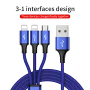 New Baseus Rapid Series Fast Charging 3-in-1 Cable Micro + Dual Iphone 3A 1.2M
