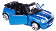 Mini Cooper S Cabriolet British Family Car Model Diecast Blue 1:32 Scale Bburago