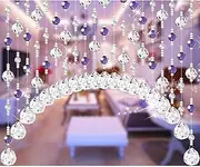 20 Strands Beaded Door Curtains for Doorways Crystals Bead String Curtain for Room Dividers Living Room Entrance Suspension Décor -9 Colors Optional (Color : C, Size : Width