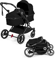 [Ickle Bubba] Atom All-in-One Four Wheel Convertible Stroller (Black)