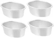 Alipis 4Pcs Oval Cheesecake Pan Non Stick Baking Mold for Chiffon Cakes and Fruit Cakes Versatile Bakeware for Home Kitchens and Special Occasions Unique Design