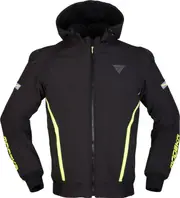 Modeka Clarke Sport, textile jacket , color: Black/Neon-Yellow , size: M